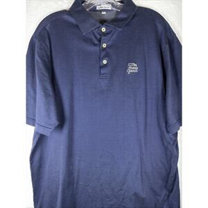 Peter Millar PGA Honda Classic Polo Shirt Mens XL Cotton Navy Blue All Over Dot